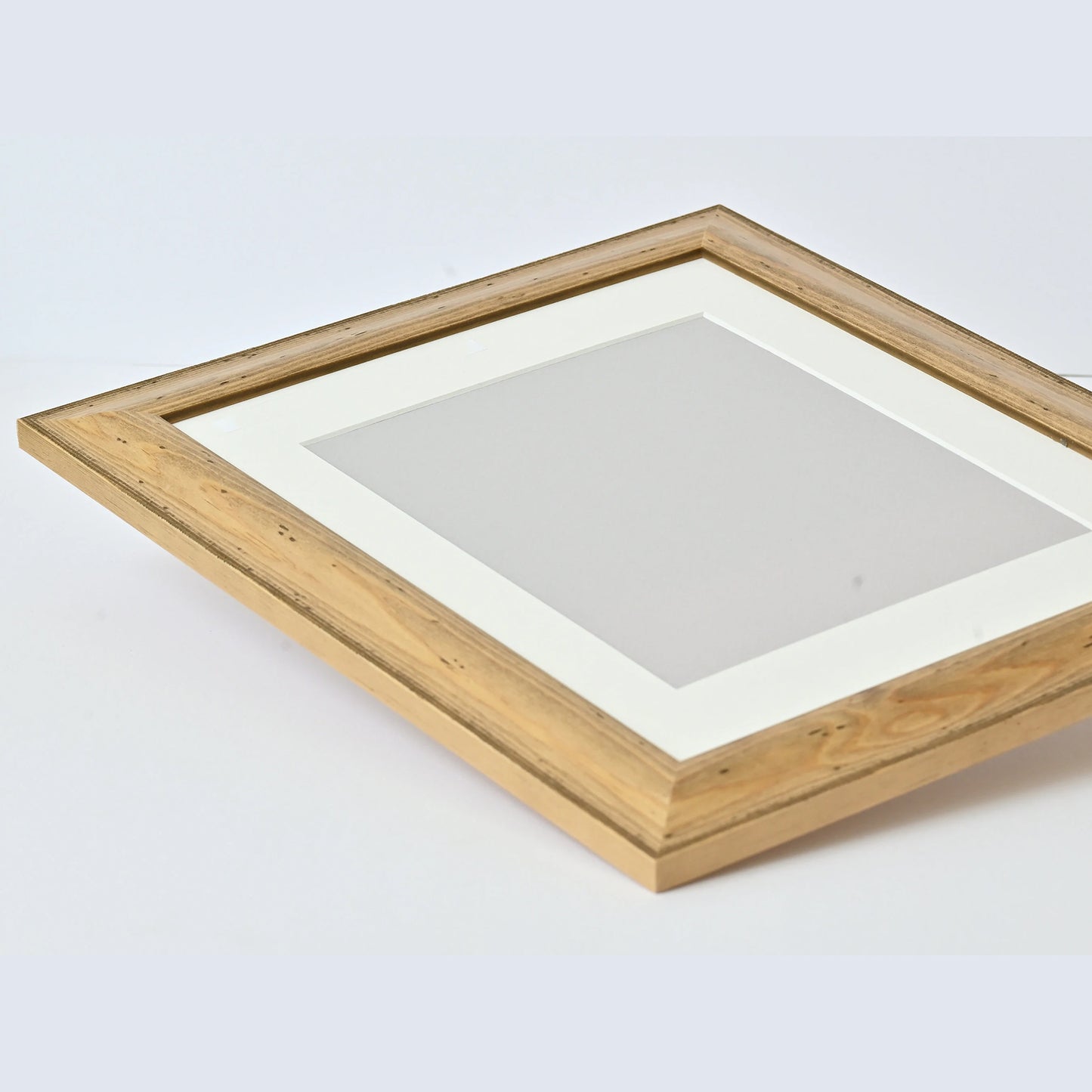 Natural Distressed Pine Frame with Clear Finish and Rounded Profile