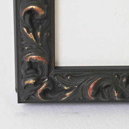 Black Finished Frame With Gold Undertones On Ornate Profile