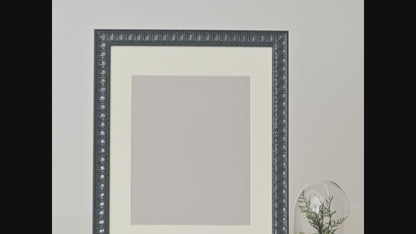 Grey Lacquer Gloss Frame With Embossed Arch Design